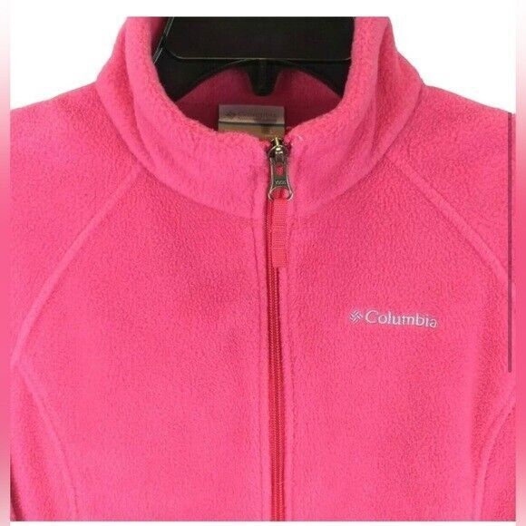 Columbia Sportswear Fleece Jacket  Youth Girls L (14-16)  Pink w Zip Pockets - Picture 3 of 8